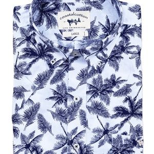 Coastal Cotton Palm Tree Sport Shirt